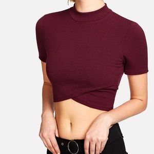 Ribbed crop tee